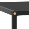 Table basse Noir avec verre noir 80x80x35 cm 623953623953