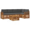 Ensemble de canapé d'angle 6 pcs Naturel et Anthracite 623954623954