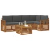 Ensemble de canapé d'angle 6 pcs Naturel et Anthracite 623954623954