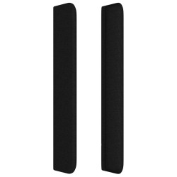 Tête de lit avec oreilles Noir 103x16x118/128 cm Tissu 623956623956