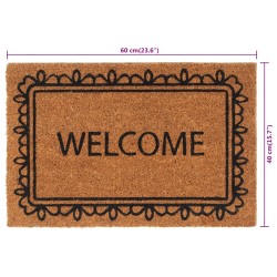 Tapis de porte naturel 40x60 cm fibre de coco touffeté 623961623961