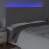 Tête de lit à LED Gris 200x5x118/128 cm Similicuir 623962623962