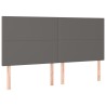 Tête de lit à LED Gris 200x5x118/128 cm Similicuir 623962623962