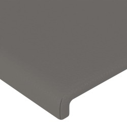 Tête de lit à LED Gris 200x5x118/128 cm Similicuir 623962623962
