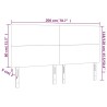 Tête de lit à LED Gris 200x5x118/128 cm Similicuir 623962623962