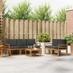 Ensemble de canapés d'extérieur 6 pcs Naturel et Anthracite 623965623965