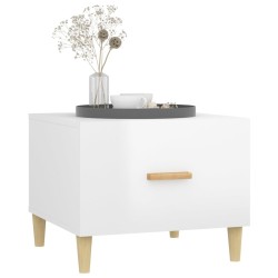 Table basse Blanc brillant 50x50x40 cm Bois d'ingénierie 623966623966