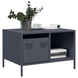 Table basse anthracite 68,5x50x43,5 cm acier laminé à froid 623967623967