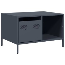 Table basse anthracite 68,5x50x43,5 cm acier laminé à froid 623967623967