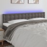 Tête de lit à LED Gris 180x5x78/88 cm Similicuir 623968623968