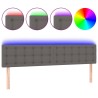 Tête de lit à LED Gris 180x5x78/88 cm Similicuir 623968623968