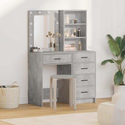 Table de Toilette 2 pcs Gris 50 x 41 x 135 cm Bois d'ingénierie 623969623969