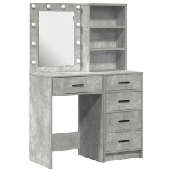 Table de Toilette 2 pcs Gris 50 x 41 x 135 cm Bois d'ingénierie 623969623969