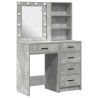 Table de Toilette 2 pcs Gris 50 x 41 x 135 cm Bois d'ingénierie 623969623969