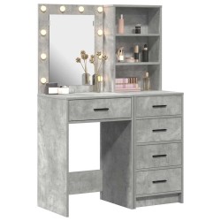 Table de Toilette 2 pcs Gris 50 x 41 x 135 cm Bois d'ingénierie 623969623969