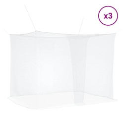 Filet anti-moustiques pour lit 156 mailles 3 pcs Blanc 623970623970