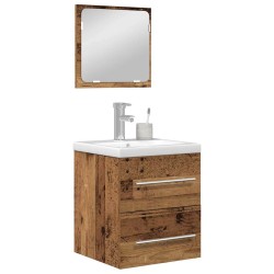 Ensemble de mobilier de salle de bain 2 pcs Bois Ancien 623972623972