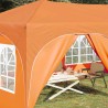 Tente de fête pop-up 575 x 288 x 245 cm Orange Tissu Oxford 623973623973