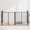 Porte pour chien 4 pcs Noir 80 x 80 cm Acier galvanisé 623974623974