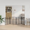 Porte pour chien 4 pcs Noir 80 x 80 cm Acier galvanisé 623974623974