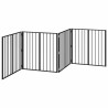 Porte pour chien 4 pcs Noir 80 x 80 cm Acier galvanisé 623974623974