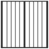 Porte pour chien 4 pcs Noir 80 x 80 cm Acier galvanisé 623974623974