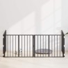 Porte pour chien 4 pcs Noir 80 x 60 cm Acier galvanisé 623975623975