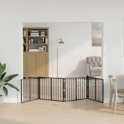 Porte pour chien 4 pcs Noir 80 x 60 cm Acier galvanisé 623975623975