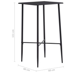 Table de bar Noir 60x60x111 cm MDF 623976623976