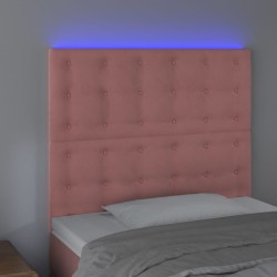 Tête de lit à LED Rose 100x5x118/128 cm Velours 623977623977