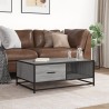 Table basse sonoma gris 90x57x35 cm bois d'ingénierie et métal 623980623980