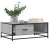 Table basse sonoma gris 90x57x35 cm bois d'ingénierie et métal 623980623980