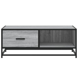 Table basse sonoma gris 90x57x35 cm bois d'ingénierie et métal 623980623980