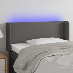 Tête de lit à LED Gris 93x16x78/88 cm Similicuir 623981623981