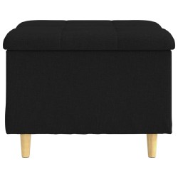 Pouf de rangement avec coussin Noir 60 x 60 x 45 cm tissu 623982623982
