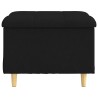 Pouf de rangement avec coussin Noir 60 x 60 x 45 cm tissu 623982623982