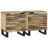 Table de chevet 2 pcs Naturel 40 x 33 x 46 cm Bois d'ingénierie 623983623983