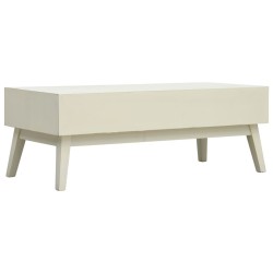 Table basse avec 2 tiroirs Gris sculpté 110x50x40 cm Bois 623984623984