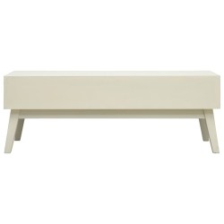 Table basse avec 2 tiroirs Gris sculpté 110x50x40 cm Bois 623984623984