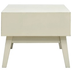 Table basse avec 2 tiroirs Gris sculpté 110x50x40 cm Bois 623984623984