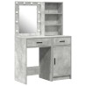 Ensemble de table de maquillage avec LED 2 pcs Gris béton 623985623985