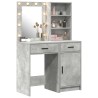 Ensemble de table de maquillage avec LED 2 pcs Gris béton 623985623985