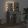 Ensemble de table de maquillage avec LED 2 pcs Gris béton 623985623985