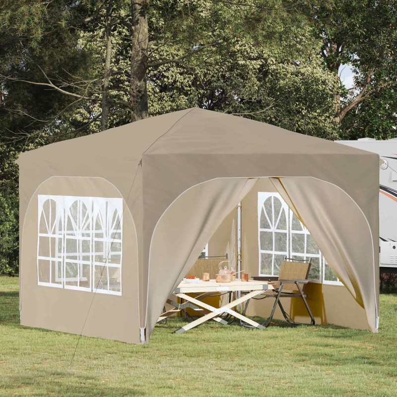 Tente de fête pop-up 290 x 290 x 245 cm Crème 623986623986