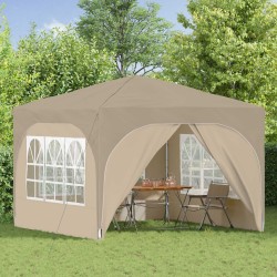 Tente de fête pop-up 290 x 290 x 245 cm Crème 623986623986