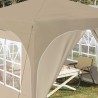 Tente de fête pop-up 290 x 290 x 245 cm Crème 623986623986