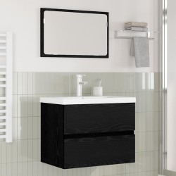 Ensemble de mobilier de salle de bain 3 pcs Chêne noir 623992623992