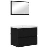 Ensemble de mobilier de salle de bain 3 pcs Chêne noir 623992623992