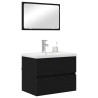 Ensemble de mobilier de salle de bain 3 pcs Chêne noir 623992623992