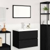 Ensemble de mobilier de salle de bain 3 pcs Chêne noir 623992623992